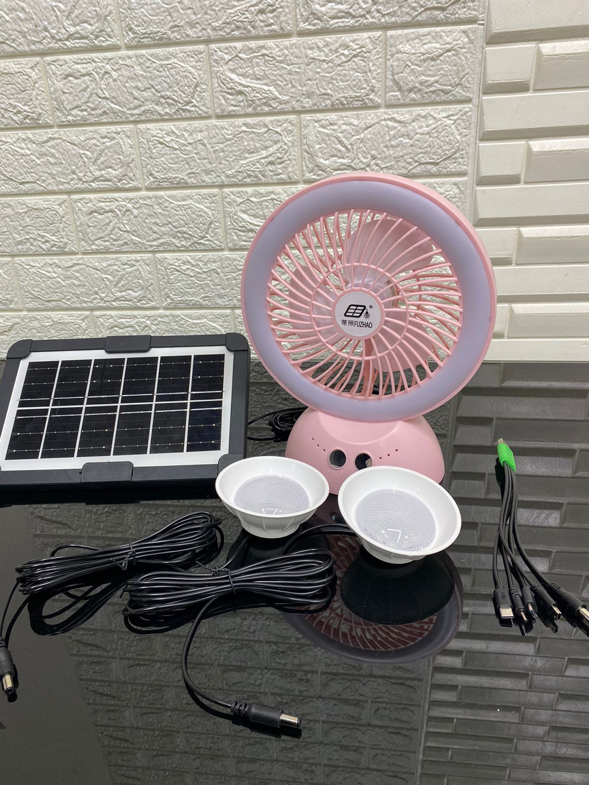 Miniatura 2 de VENTILADOR CON LUZ Y PANEL SOLAR